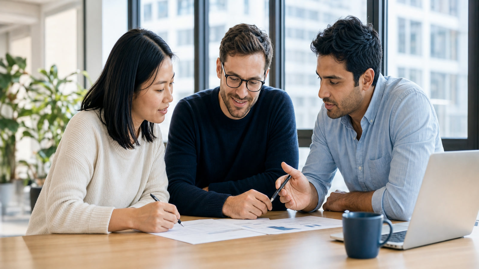 International founders collaborating on a U.S. market-entry plan