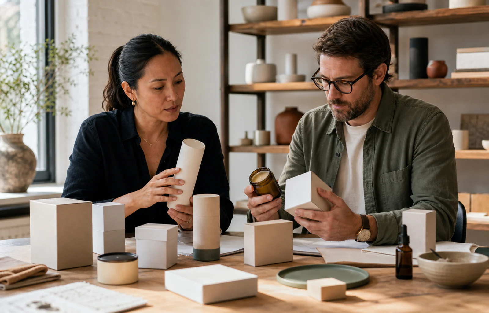 Product team comparing packaging and channel decisions